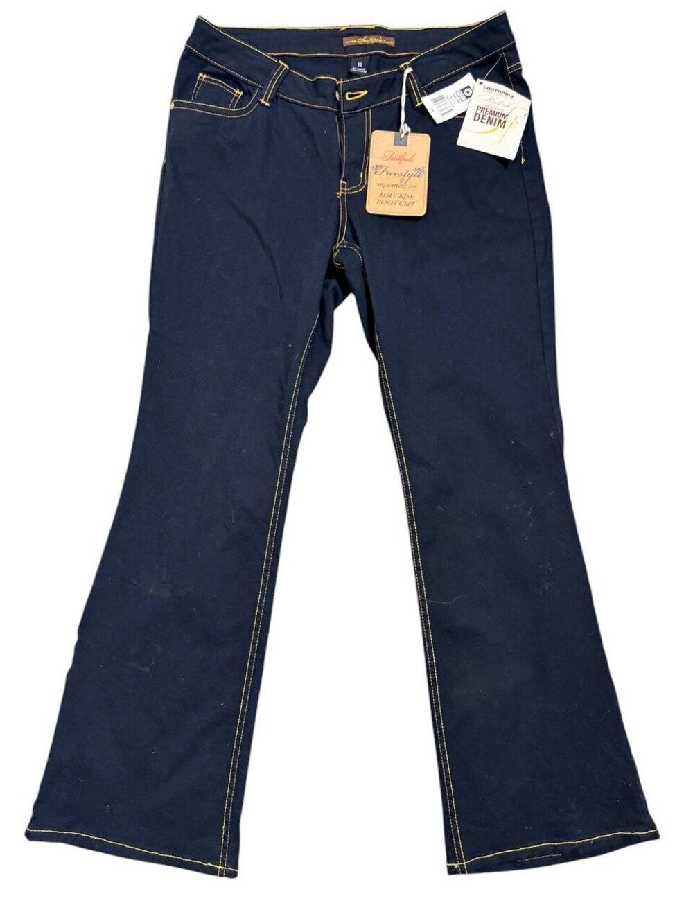 NWT Y2K Southpole Low Rise Bootcut Jeans Womens 16 Black